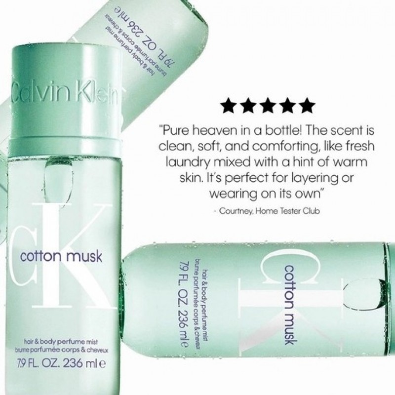 CALVIN KLEIN COTTON MUSK HAIR AND BODY MIST 236ML