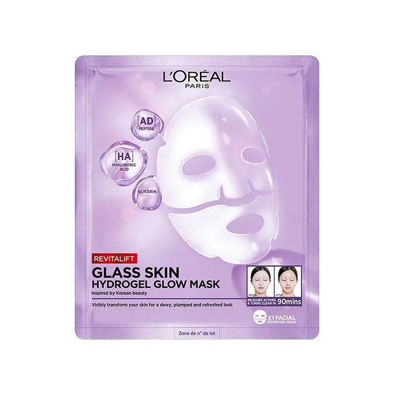LOREAL REVITALIFT FILLER GLASS SKIN HYDROGEL GLOW MASK 25GR