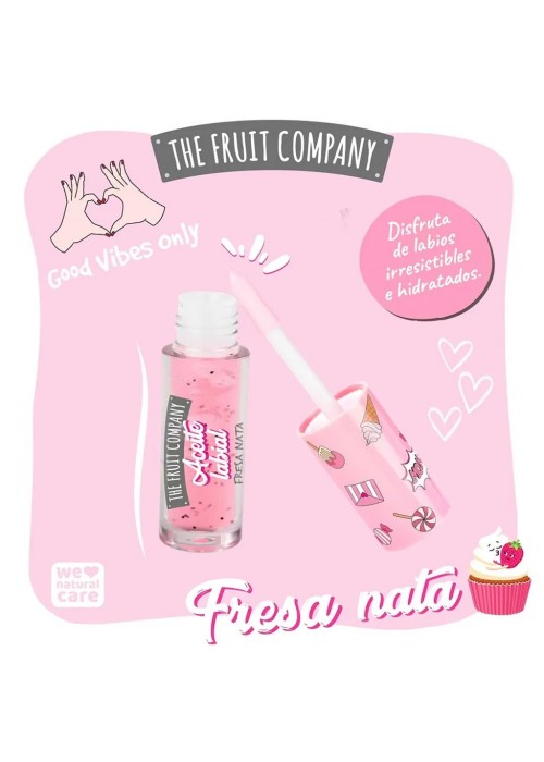 THE FRUIT COMPANY LIP GLOSS STRAWBERRY CREAM KAI ΦΡΑΟΥΛΑ 3.6ML