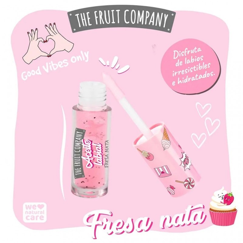 THE FRUIT COMPANY LIP GLOSS STRAWBERRY CREAM KAI ΦΡΑΟΥΛΑ 3.6ML