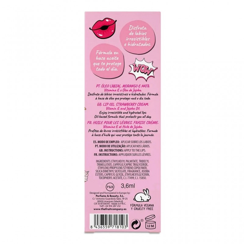 THE FRUIT COMPANY LIP GLOSS STRAWBERRY CREAM KAI ΦΡΑΟΥΛΑ 3.6ML