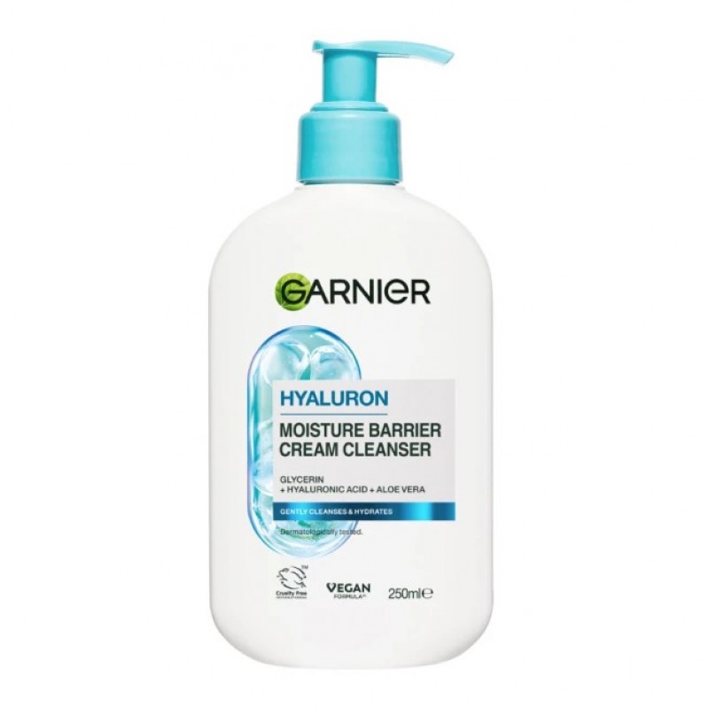 GARNIER HYALURON MOISTURE BARRIER CREAM CLEANSER 250ML