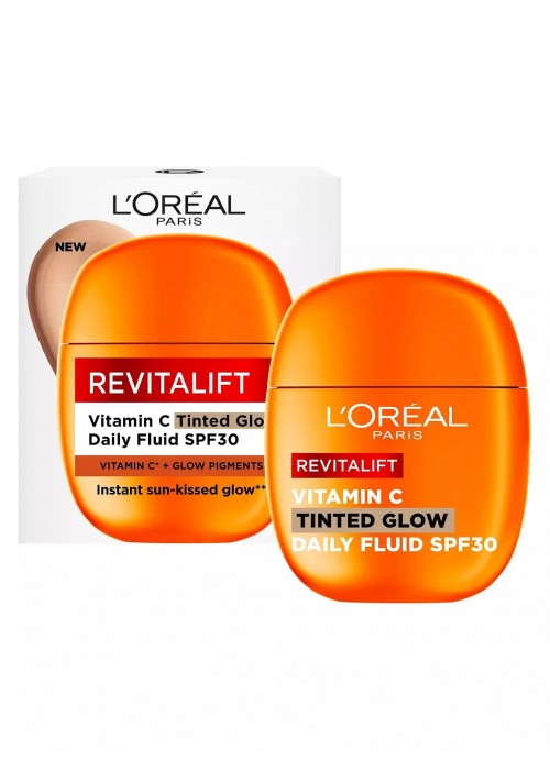 LOREAL REVITALIFT CLINICAL VITAMIN C TINTED GLOW DAILY SPF30 40ML