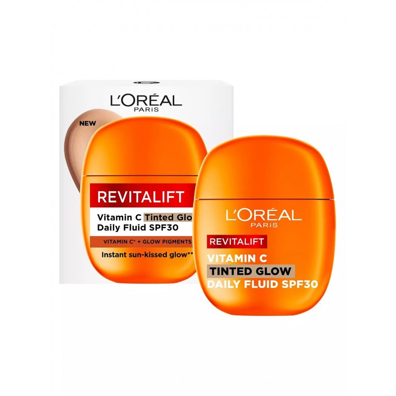 LOREAL REVITALIFT CLINICAL VITAMIN C TINTED GLOW DAILY SPF30 40ML
