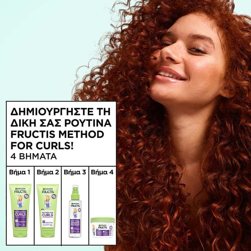 FRUCTIS FLEXI HOLD MENTHOD FOR CURLS ΖΕΛΕ ΜΑΛΛΙΩΝ 370ML