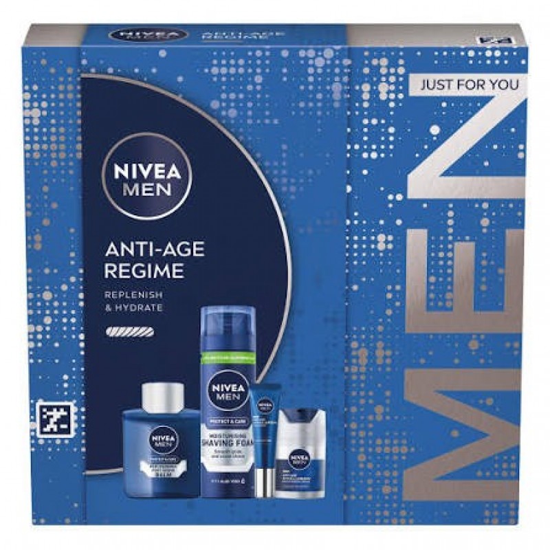 NIVEA MEN SET CREAM 50ML-EYE CREAM 15ML-SHAVE BALM 100ML-SHAVING FOAM 200ML