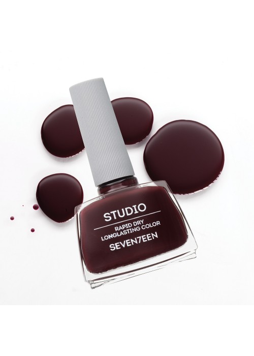 SEVENTEEN STUDIO RAPID DRY LONGLASTING COLOR NAIL N.054 12ML DARK BROWN