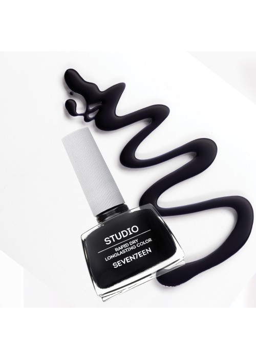 SEVENTEEN STUDIO RAPID DRY LONGLASTING COLOR NAIL N.048 12ML BLACK