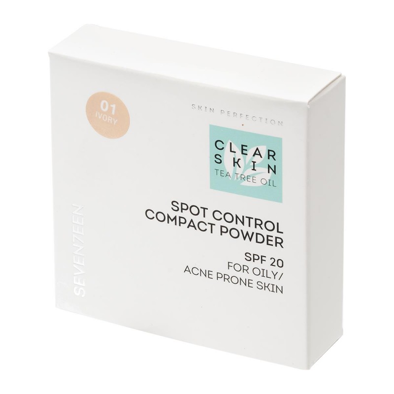 SEVENTEEN CLEAR SKIN SPOT CONTROL COMPACT POWDER SPF20 N.1 IVORY
