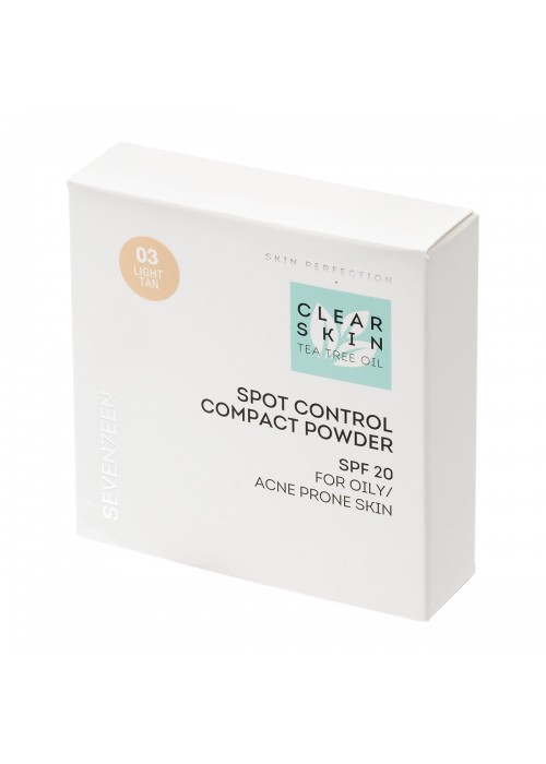 SEVENTEEN CLEAR SKIN SPOT CONTROL COMPACT POWDER SPF20 N.3 LIGHT TAN