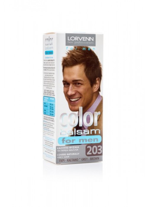 LORVENN COLOR BALSAM MEN N.203 ΓΚΡΙ-ΚΑΣΤΑΝΟ 35ML