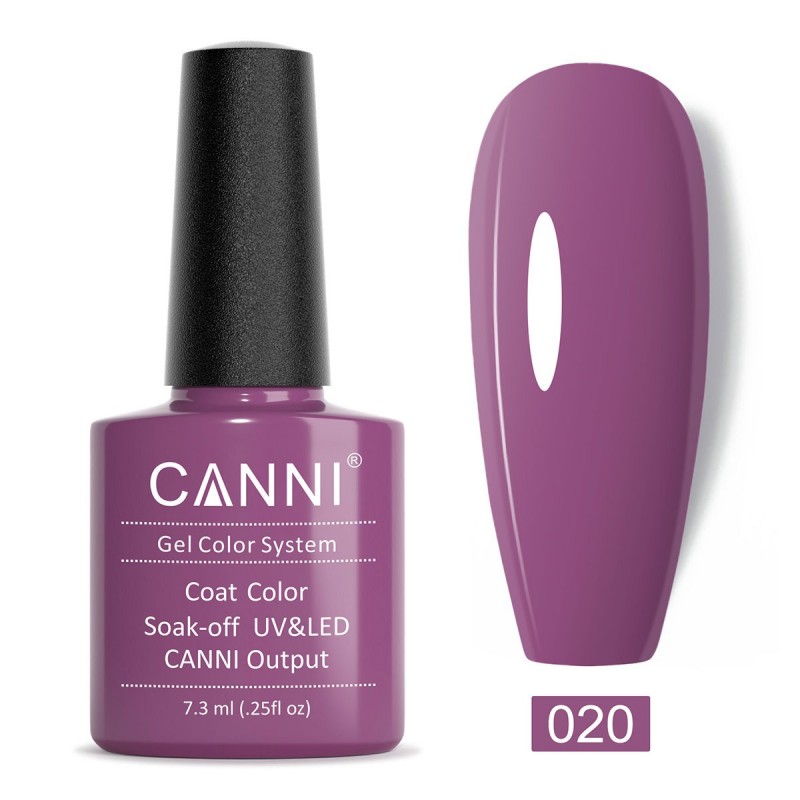 CANNI HYBRID NAIL COLOR N.020 ENCHANTED PURPLE 7.3ML