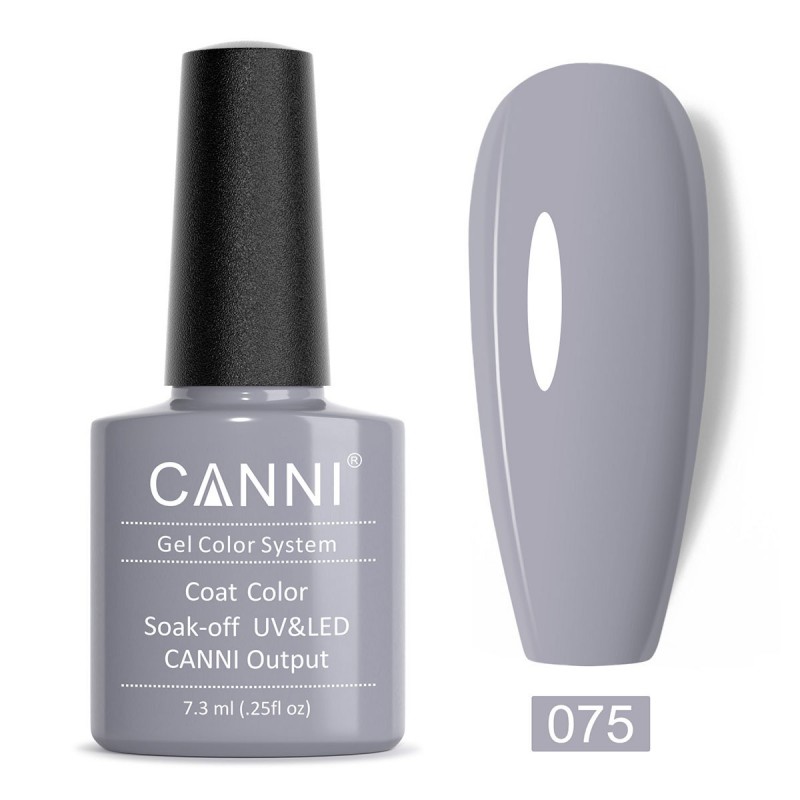 CANNI HYBRID NAIL COLOR N.075 STEEL GRAY 7.3ML