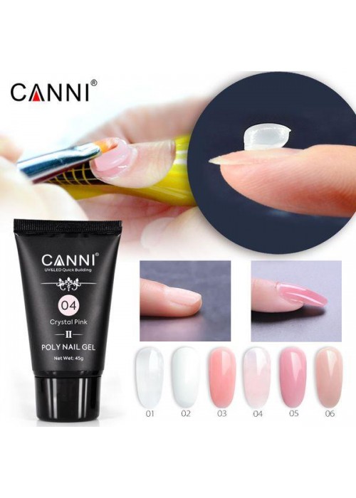 CANNI POLY NAIL GEL QUICK BUILDING N.05 TENDER PINK 45GR