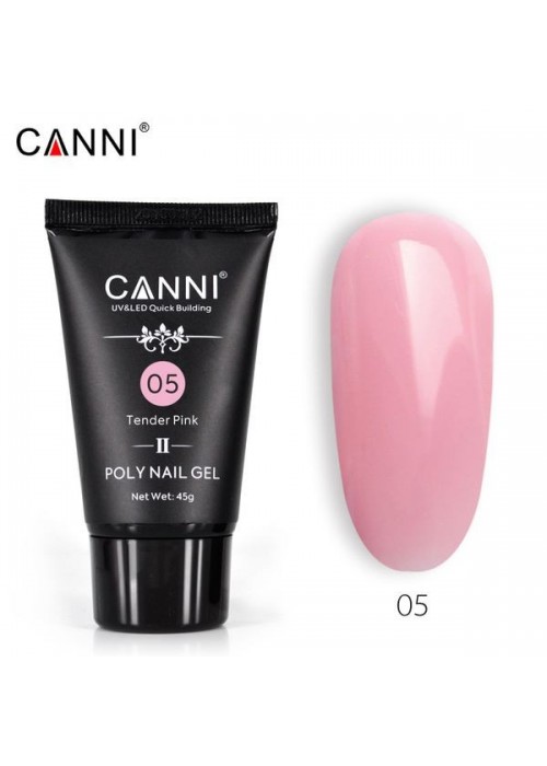 CANNI POLY NAIL GEL QUICK BUILDING N.05 TENDER PINK 45GR