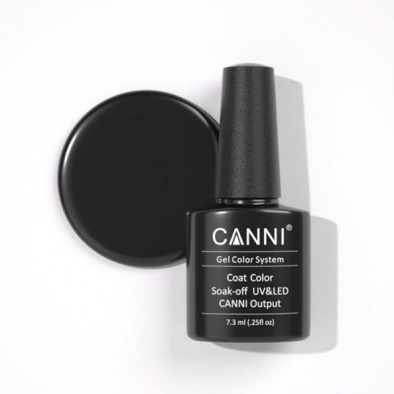 CANNI HYBRID NAIL COLOR N.161 PURE BLACK 7.3ML