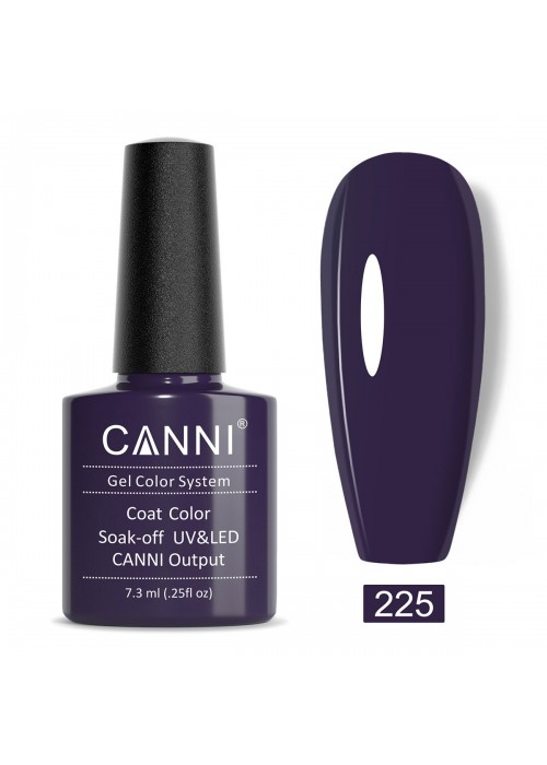 CANNI HYBRID NAIL COLOR N.225 DARK PURPLE 7.3ML